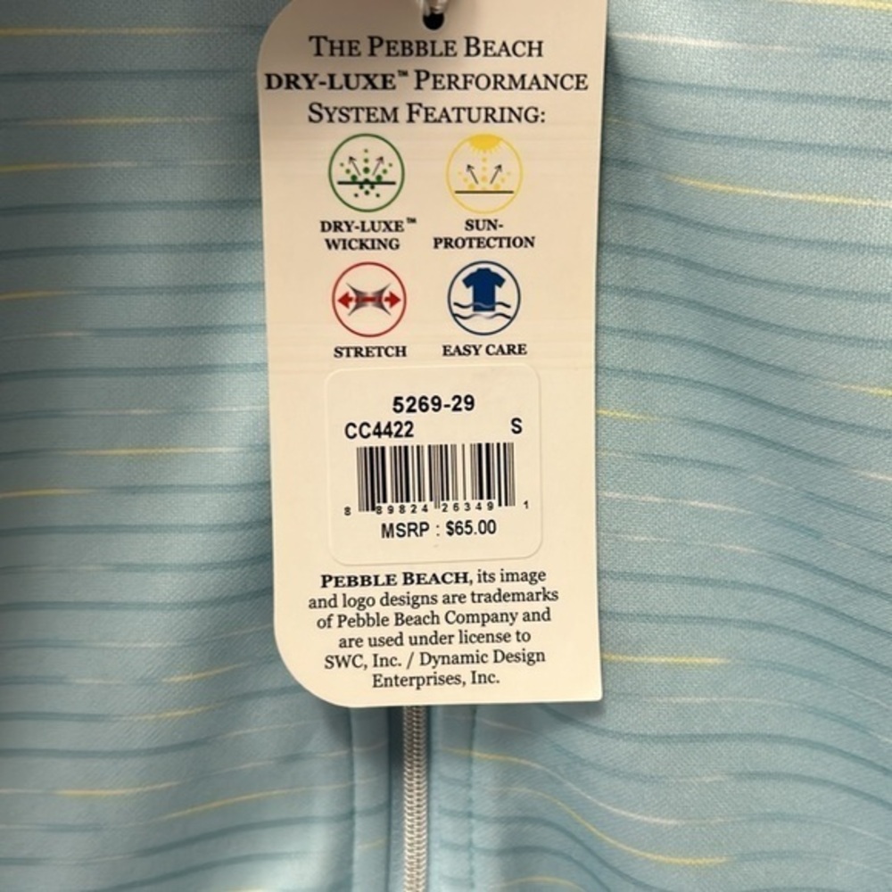 "NWT" Pebble Beach Dry-Luxe Performance Blue Full Zip Jacket- Women's Small - Picture 4 of 13